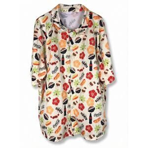 San Francisco Giants Men XL Baseball Stadium MLB Novelty Funky Camp Button Shirt